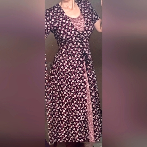 Vintage Y2K Prairie Dress /Witchy Vibes/ Corset Style front & back - Picture 1 of 13